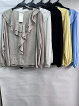 Блузка Emsweekis E1516 beige - делук