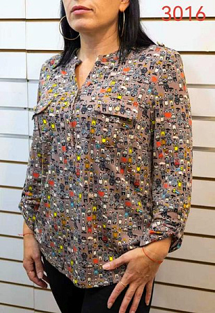 Рубашка Lida 3016 brown - делук