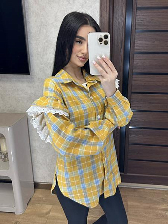 Рубашка Valentina 10 yellow - делук