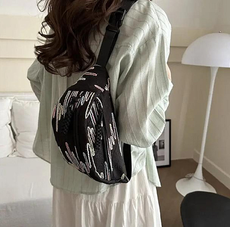 Бананка Fashion Bag 9469-5 black - делук