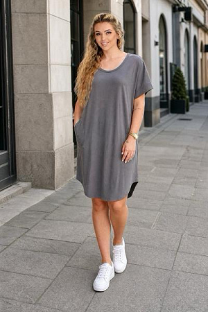 Платье Trikotag T1409 grey - делук