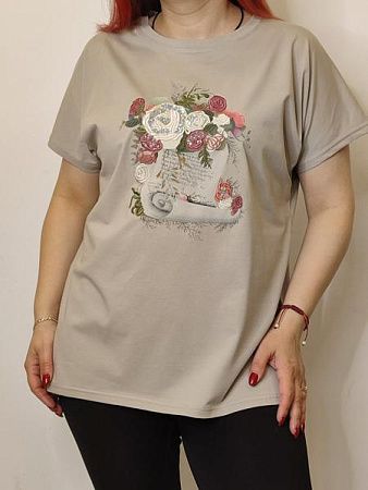 Футболка Kosta KS81 beige - делук