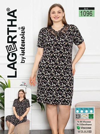 Ночнушка Cotpark 1096 black - делук