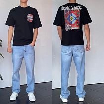 Футболка Three Black 2154 black - делук