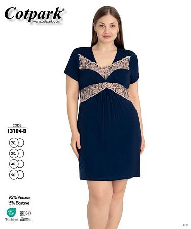 Ночнушка Cotpark 13104B navy - делук