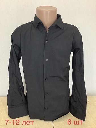 Рубашка Надийка ND36 black (7-12) - делук