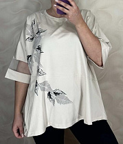 Футболка Levisha 26036 white - делук