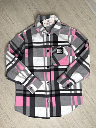 Рубашка Modnulya 2494 grey-pink - делук