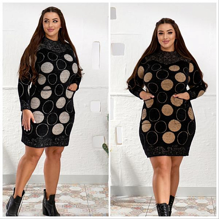 Платье Lola LL386 black-beige - делук