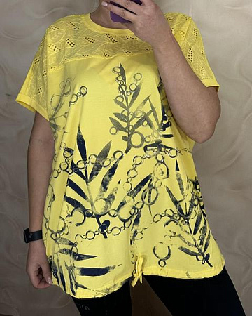 Футболка Levisha 26012 yellow - делук