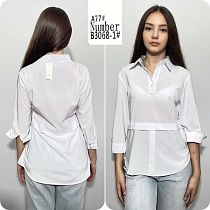 Блузка Base B3068-1 white - делук