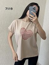 Футболка Fsn 7119 beige - делук