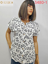 Футболка Lida 3480-1 white - делук