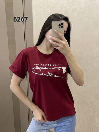 Футболка Fsn 6267 wine - делук