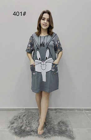 Ночнушка Anion 401 d.grey - делук