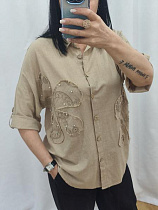 Рубашка Nefertiti 8003A beige - делук