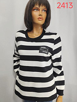 Свитер Lida 2413 white-black - делук