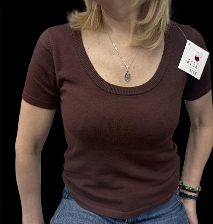 Футболка Elena&Vika 26114 brown - делук