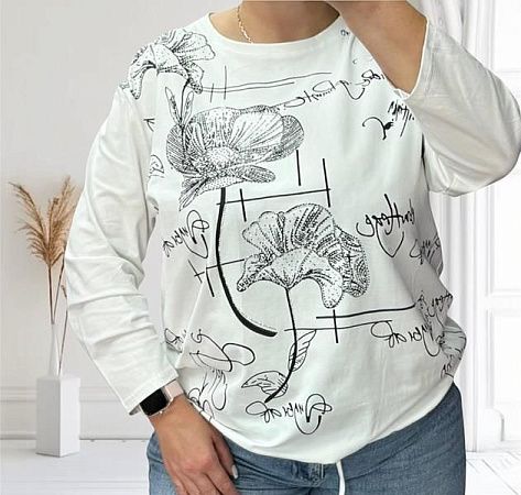 Свитер Levisha 27079 white - делук