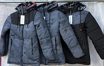 Куртка Shon S1716 black-blue - делук