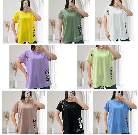 Футболка Levisha 25308 lilac - делук