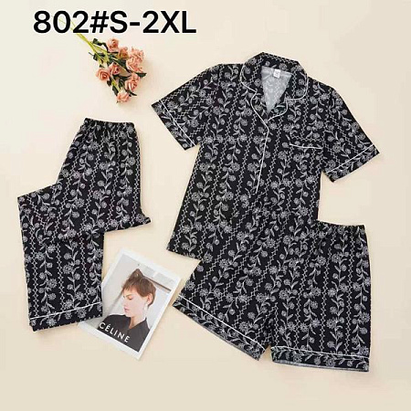 Пижама Brilliant 802 black - делук