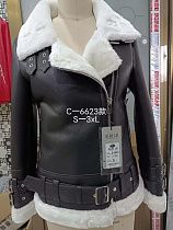 Дубленка Yafeier C6623 black - делук