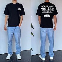Футболка Three Black 2213 black - делук