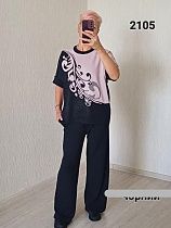 Костюм Fsn 2105 black-pink - делук