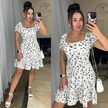 Платье Potok 864 white-black - делук