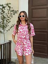 Костюм Arina 2452 white-crimson - делук