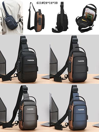 Сумка Fashion Bag 611 black-brown - делук