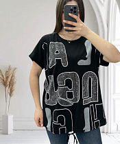 Футболка Levisha 25311 black - делук