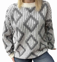 Свитер Elena&Vika 25408 grey - делук