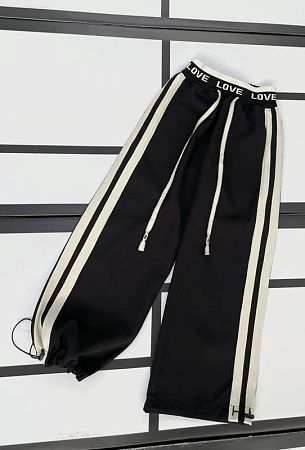 Штаны Спорт Kosmy 408 black-beige - делук