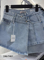 Юбка-Шорты Jeans Style 246-7461 l.blue - делук