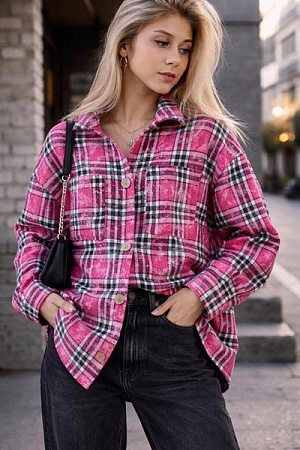 Рубашка Karolina KR436 pink - делук