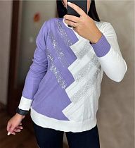 Свитер Shipi 24044 white-lilac - делук