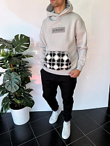 Худи Three Black 2314 l.grey - делук