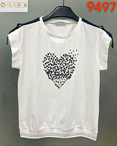 Футболка Lida 9497 white - делук