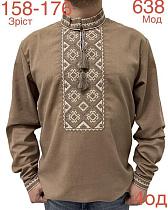 Вышиванка Надийка ND803-638 brown - делук