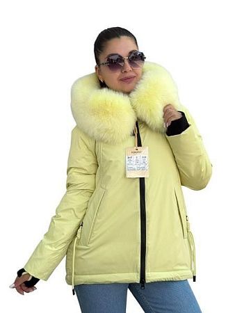 Пуховик Yafeier 868 yellow песец - делук