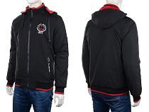 Куртка No Brand 7795 black-red - делук