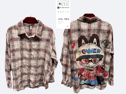 Рубашка Base 735-1 peach - делук