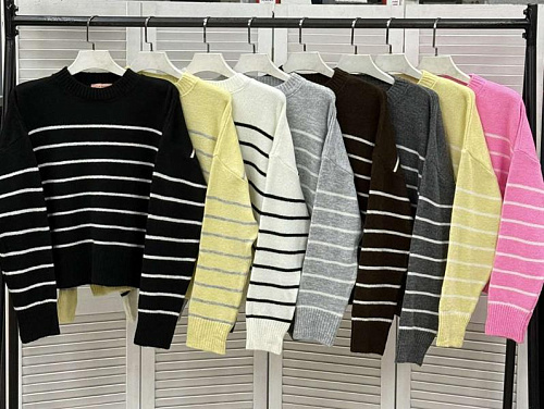 Свитер Modnulya 0712 yellow-white - делук