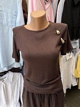 Футболка New Season F003 brown - делук