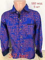 Рубашка Надийка 582 blue (3-7) - делук