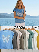 Футболка Kaffir Lily C502 green - делук