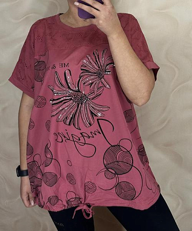 Футболка Levisha 26011 terrakot - делук