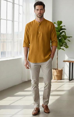 Рубашка Mary Poppins 7200 yellow - делук